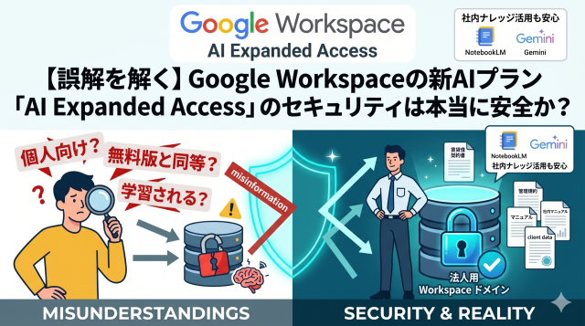 【誤解を解く】Google Workspaceの新AIプラン「AI Expanded Access」のセキュリティは本当に安全か？